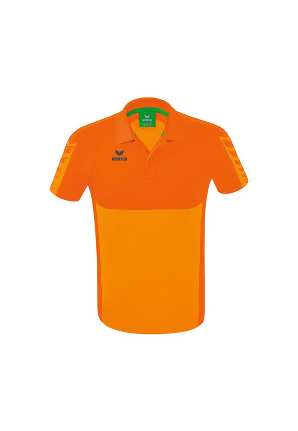 ERIMA - Polo Erima Six Wings. Typ kołnierza: polo. Kolor: wielokolorowy, pomarańczowy, żółty. Materiał: materiał, prążkowany. Sport: piłka nożna