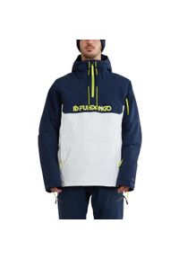 FUNDANGO - Kurtka narciarska męska Burnaby Logo Anorak. Kolor: niebieski, wielokolorowy, biały. Sport: narciarstwo