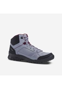 quechua - Buty turystyczne damskie Quechua NH100 mid. Zapięcie: sznurówki. Kolor: wielokolorowy, szary, brązowy. Materiał: syntetyk. Szerokość cholewki: normalna