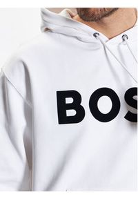 BOSS - Boss Bluza 50485316 Biały Oversize. Kolor: biały. Materiał: bawełna