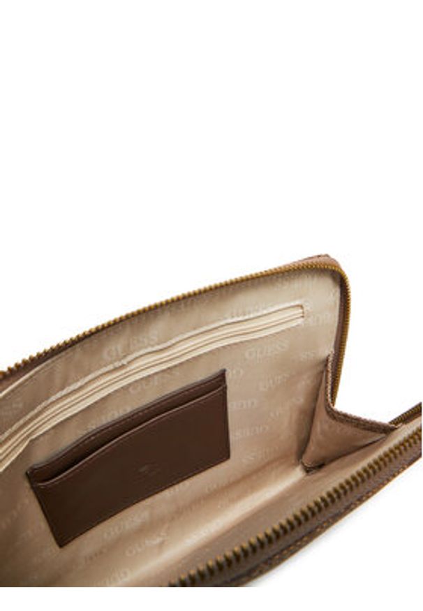Guess Saszetka PMBALO P5235 Brązowy. Kolor: brązowy. Materiał: skóra