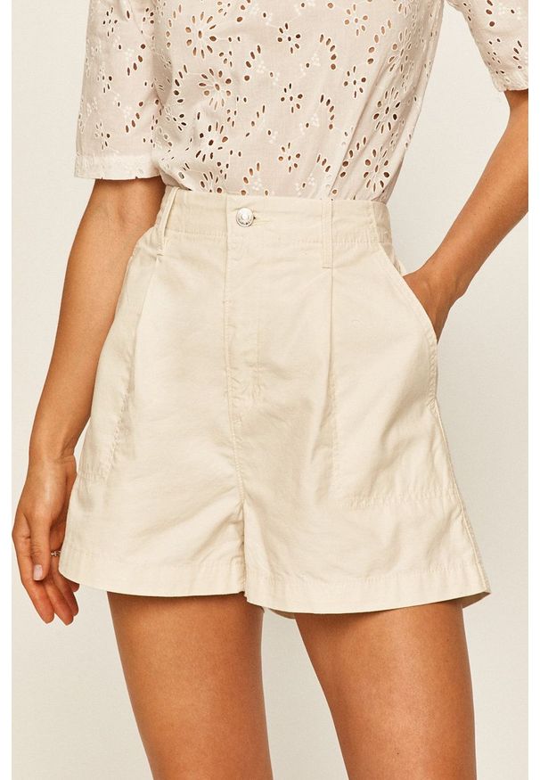 Levi's® - Levi's - Szorty. Okazja: na spotkanie biznesowe. Kolor: biały. Materiał: tkanina. Styl: biznesowy