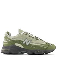 Buty unisex New Balance M1000MEO – zielone. Kolor: zielony. Materiał: zamsz, materiał. Szerokość cholewki: normalna