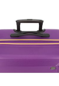 Wittchen - Duża walizka z ABS-u delikatnie żłobiona. Kolor: fioletowy. Materiał: guma. Wzór: kolorowy #9