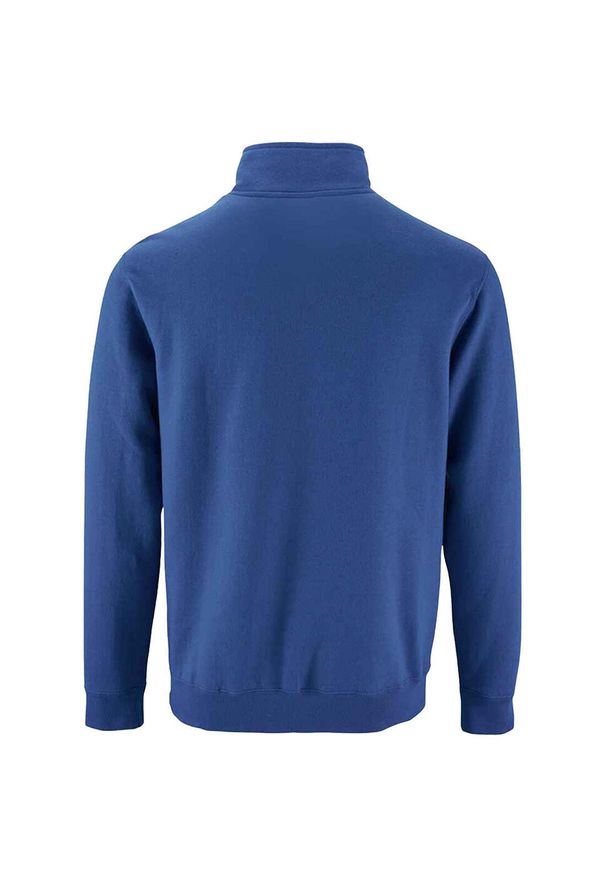 SOL'S - Sweter Męski Stan Zip Z Kołnierzem Stojącym. Kolor: niebieski