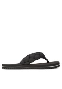 Tommy Jeans Japonki Braided Thong Beach Sandal EN0EN02877 Czarny. Kolor: czarny. Materiał: materiał