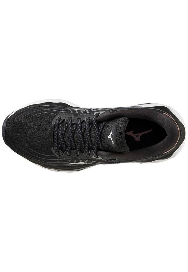 Buty do biegania damskie Mizuno Wave Horizon 6. Zapięcie: sznurówki. Kolor: czarny. Materiał: guma, materiał, syntetyk. Szerokość cholewki: normalna. Model: Mizuno Wave. Sport: bieganie