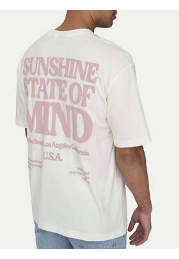Only & Sons T-Shirt Kenny 22028736 Biały Relaxed Fit. Kolor: biały. Materiał: bawełna