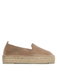 Manebi Espadryle Double Sole Espadrilles W 1.9 D0 Beżowy. Kolor: beżowy. Materiał: skóra, zamsz