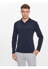 Guess Polo M3YP13 KBS60 Niebieski Slim Fit. Typ kołnierza: polo. Kolor: niebieski. Materiał: syntetyk