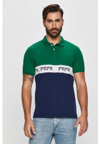 Pepe Jeans - Polo Fidall. Typ kołnierza: polo. Kolor: zielony. Materiał: bawełna, dzianina. Długość: krótkie #1