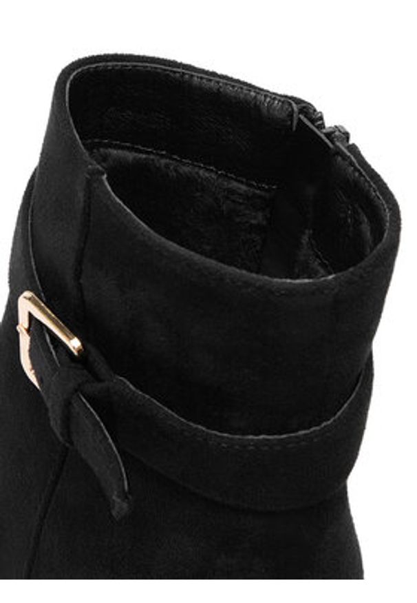 DeeZee Botki HX19021-9 Czarny. Kolor: czarny. Materiał: materiał