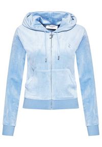 Juicy Couture Bluza Robertson JCAP176 Niebieski Slim Fit. Kolor: niebieski. Materiał: syntetyk #3
