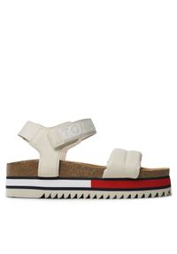 Tommy Jeans Sandały Flag Outsole Tommy Jeans Sandal EN0EN02122 Beżowy. Kolor: beżowy. Materiał: skóra #1