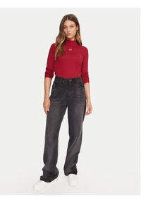 Guess Jeans Golf W5BP23 KA0H1 Czerwony Slim Fit. Typ kołnierza: golf. Kolor: czerwony. Materiał: bawełna #5