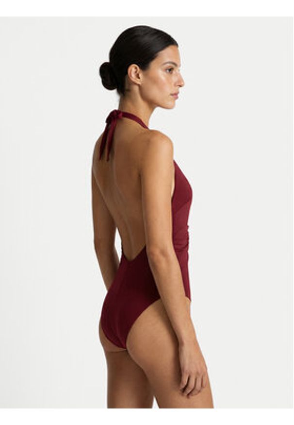 Guess Strój kąpielowy E6GJ16 KF590 Bordowy. Kolor: czerwony. Materiał: syntetyk