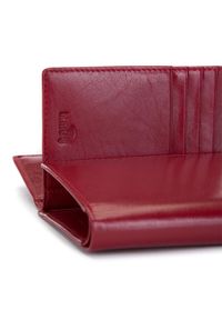 Wittchen - Damski portfel z RFID skórzany z metalowym logo średni. Kolor: czerwony. Materiał: skóra. Wzór: napisy #3