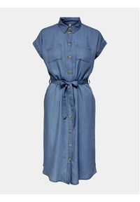 only - ONLY Sukienka koszulowa Pema 15250429 Granatowy Loose Fit. Kolor: niebieski. Materiał: wiskoza. Typ sukienki: koszulowe #3
