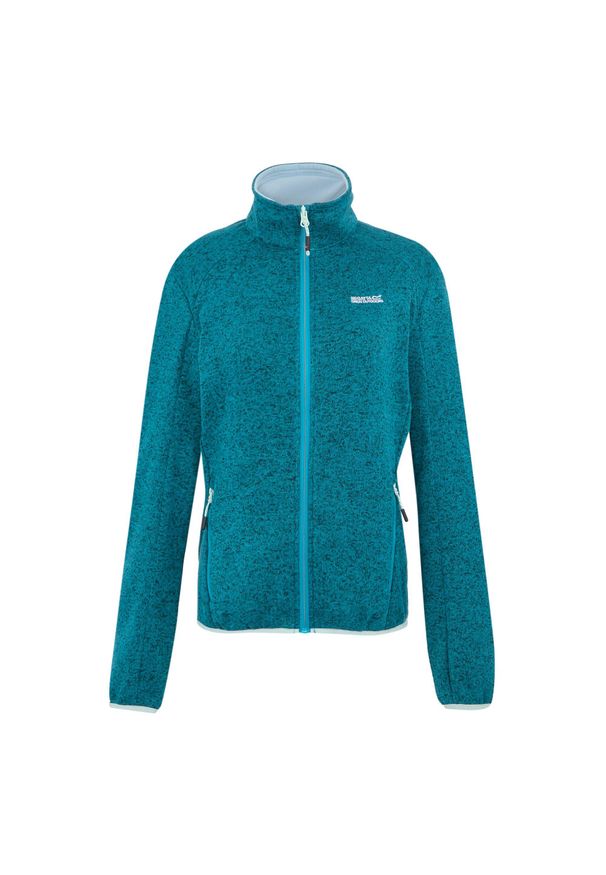 Regatta - Bluza Polarowa Damska Pełen Suwak Newhill II. Kolor: zielony, turkusowy, niebieski, wielokolorowy. Materiał: polar. Sezon: zima. Styl: sportowy. Sport: turystyka piesza