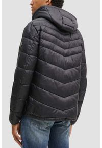Guess - GUESS Czarna męska kurtka z kapturem Super Light Puffa Jacket, Rozmiar XXL. Typ kołnierza: kaptur. Kolor: czarny. Materiał: syntetyk, poliester #3