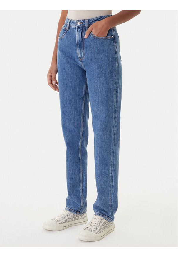 Guess Jeansy W2YA21 D4NH5 Niebieski Mom Fit. Kolor: niebieski