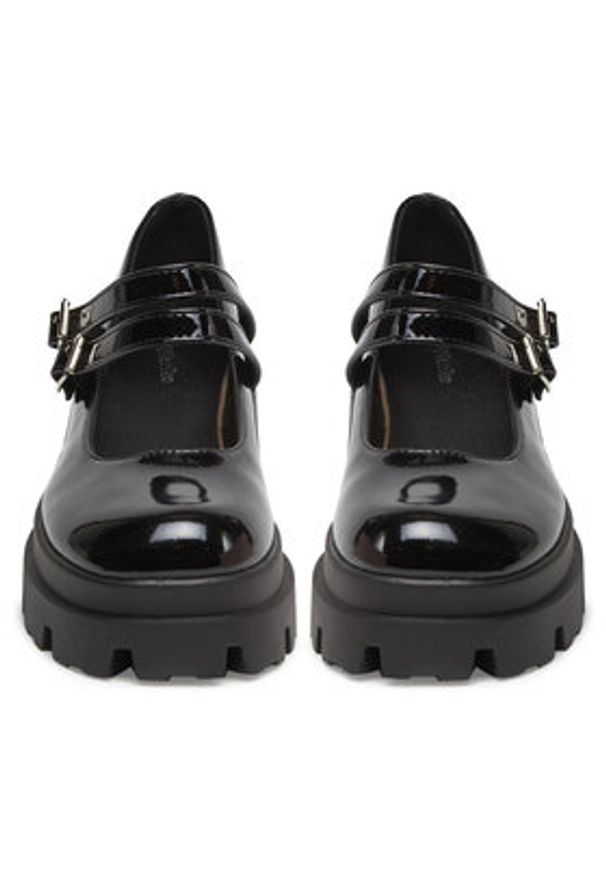 DeeZee Półbuty 8-3-B Czarny. Kolor: czarny. Materiał: skóra