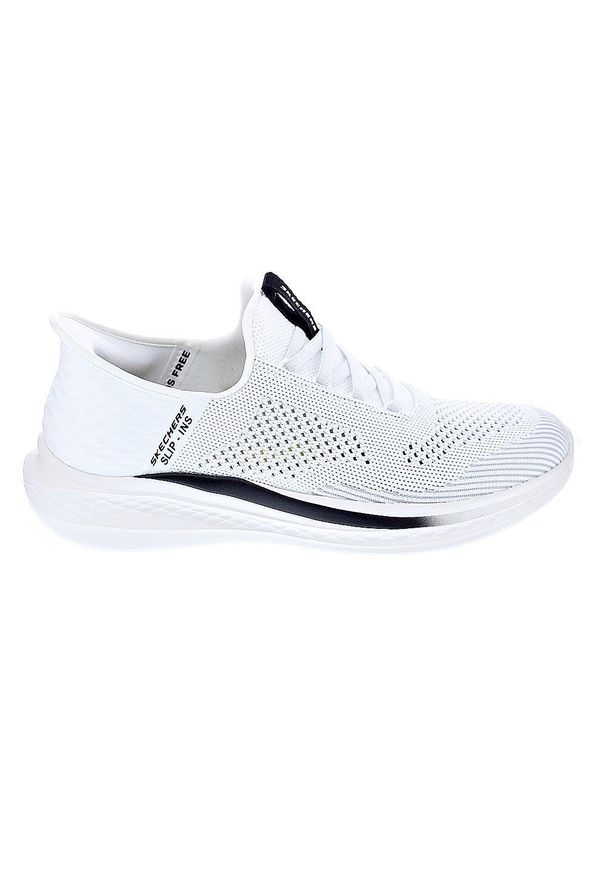 skechers - Buty sportowe SLIP-INS męskie Skechers Slade Quinto. Kolor: biały. Materiał: materiał. Szerokość cholewki: normalna