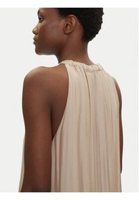 Bomboogie Sukienka letnia AW8993TSET5 Beżowy Relaxed Fit. Kolor: beżowy. Materiał: jedwab. Sezon: lato #4
