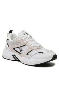 Calvin Klein Jeans Sneakersy Retro Tennis Su-Mesh YM0YM00589 Biały. Kolor: biały. Materiał: materiał