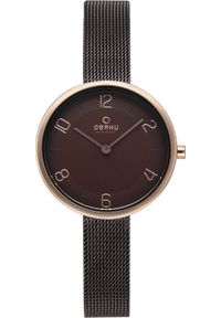 Zegarek OBAKU Zegarek damski Obaku Denmark V195LXVNMN brązowy. Kolor: brązowy #1