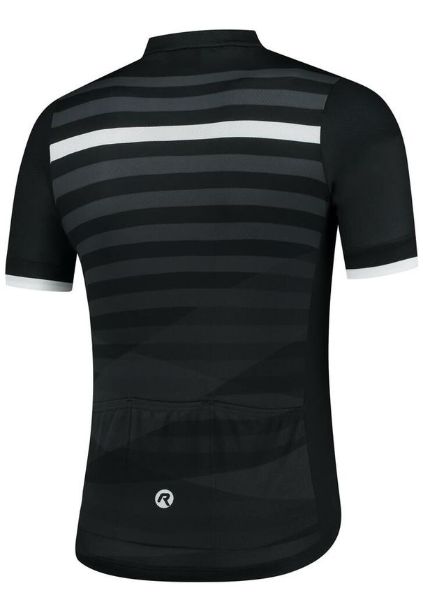 ROGELLI - Koszulka rowerowa męska Rogelli STRIPE. Kolor: czarny, wielokolorowy, biały. Sport: kolarstwo