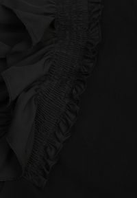 Renee - Czarna Bluzka Dislie. Kolor: czarny. Materiał: bawełna, jeans, dzianina. Wzór: kwiaty, gładki. Sezon: lato. Styl: elegancki #5
