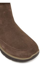 skechers - Skechers Botki Easy Going 167862/CHOC Brązowy. Kolor: brązowy. Materiał: skóra, zamsz
