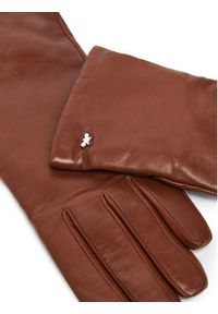 Weekend Max Mara Rękawiczki Damskie Senapeshort 2525566035 Brązowy. Kolor: brązowy. Materiał: skóra
