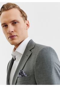 Pako Lorente - PAKO LORENTE – Szara gładka marynarka garniturowa. Kolor: szary. Materiał: tkanina. Wzór: gładki. Styl: klasyczny #8
