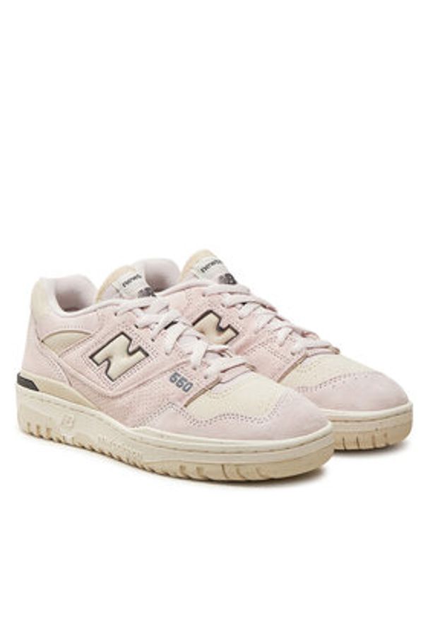 New Balance Sneakersy BBW550RC Różowy. Kolor: różowy. Materiał: zamsz, skóra