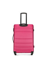 Wittchen - Duża walizka z ABS-u żłobiona różowa. Kolor: różowy. Materiał: guma. Styl: klasyczny #3