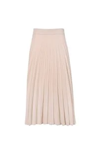 VEVA - Spódnica plisowana Charming Pleats beżowa. Kolor: beżowy. Długość: długie. Styl: klasyczny, elegancki, sportowy #1