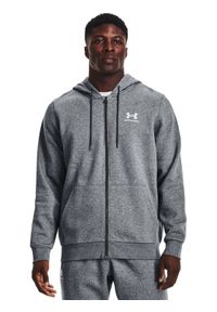 Under Armour Bluza UA Essential Fleece FZ Hood 1373881 Szary Regular Fit. Kolor: szary. Materiał: bawełna