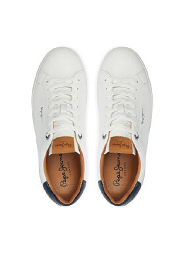 Pepe Jeans Sneakersy Camden Club M PMS00020 Biały. Kolor: biały. Materiał: skóra