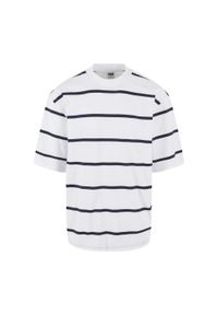 Urban Classics - Męska Koszulka Stripe Oversized T-shirt. Kolor: biały, czarny, wielokolorowy