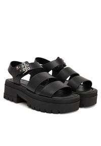 Tommy Jeans Sandały Tjw Straps Leather Max Sandal EN0EN02944 Czarny. Kolor: czarny. Materiał: skóra #3