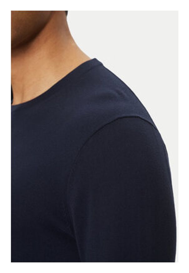 Michael Kors Sweter CB96080FE5 Granatowy Regular Fit. Kolor: niebieski. Materiał: bawełna