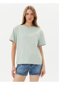 Lee T-Shirt Embroidery Pocket 112363833 Zielony Relaxed Fit. Kolor: zielony. Materiał: bawełna