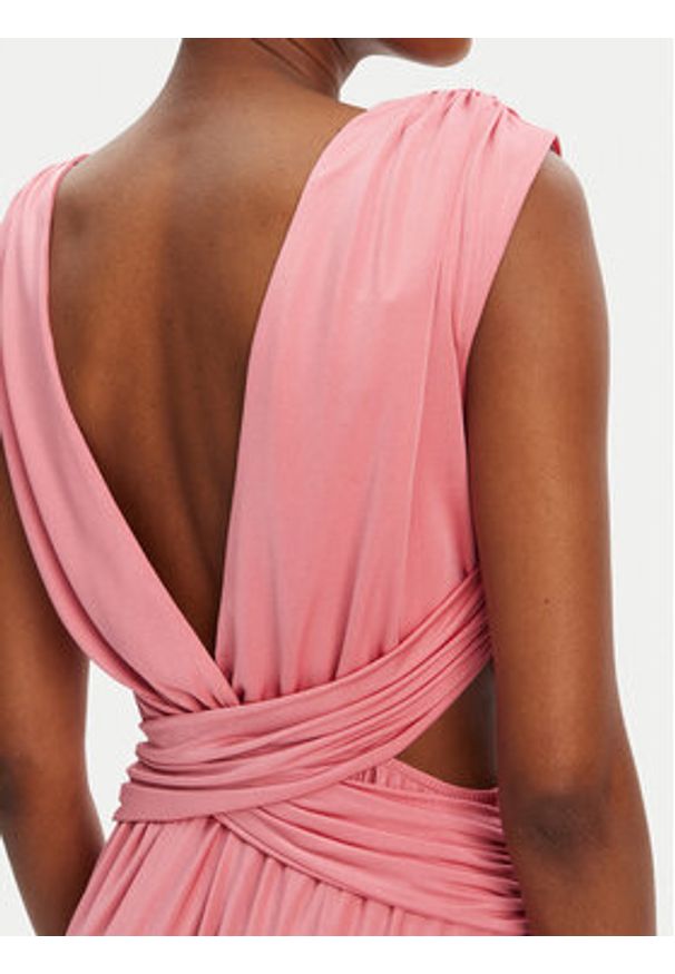 ACCESS FASHION Sukienka wieczorowa 53-3389-391 Różowy Slim Fit. Kolor: różowy. Materiał: syntetyk. Styl: wizytowy