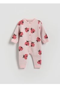 Reserved - Dzianinowy pajacyk z wiskozą - pastelowy róż. Kolor: różowy. Materiał: dzianina, wiskoza #1