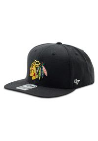 47 Brand Czapka z daszkiem NHL Chicago Blackhawks No Shot '47 CAPTAIN H-NSHOT04WBP-BKB Czarny. Kolor: czarny. Materiał: materiał #1