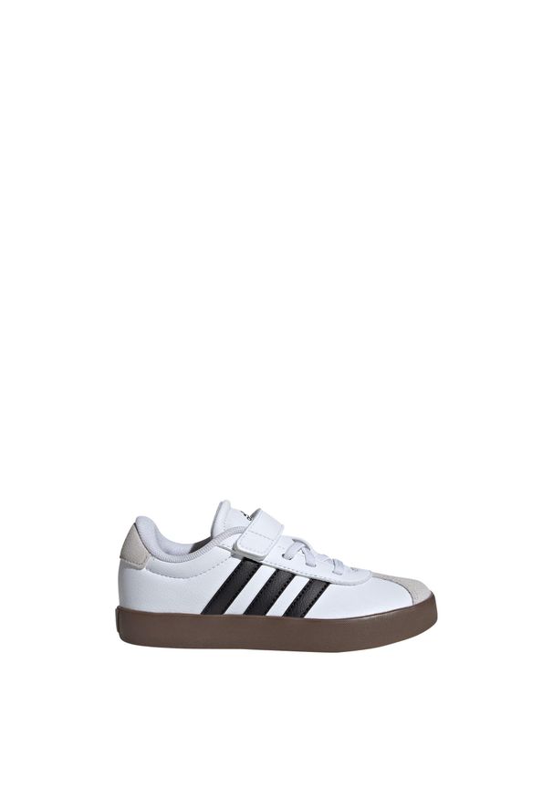 Adidas - Buty VL Court 3.0 Skateboarding Kids. Kolor: biały, wielokolorowy, czarny, szary. Materiał: zamsz. Wzór: gładki. Sport: skateboard