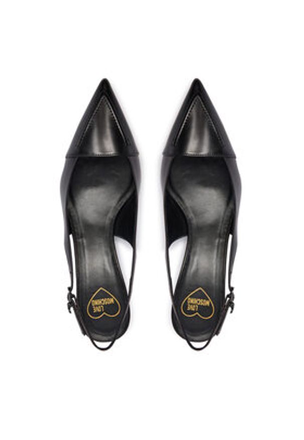 Love Moschino - LOVE MOSCHINO Czółenka JA10525G0NIA400A Czarny. Kolor: czarny. Materiał: skóra