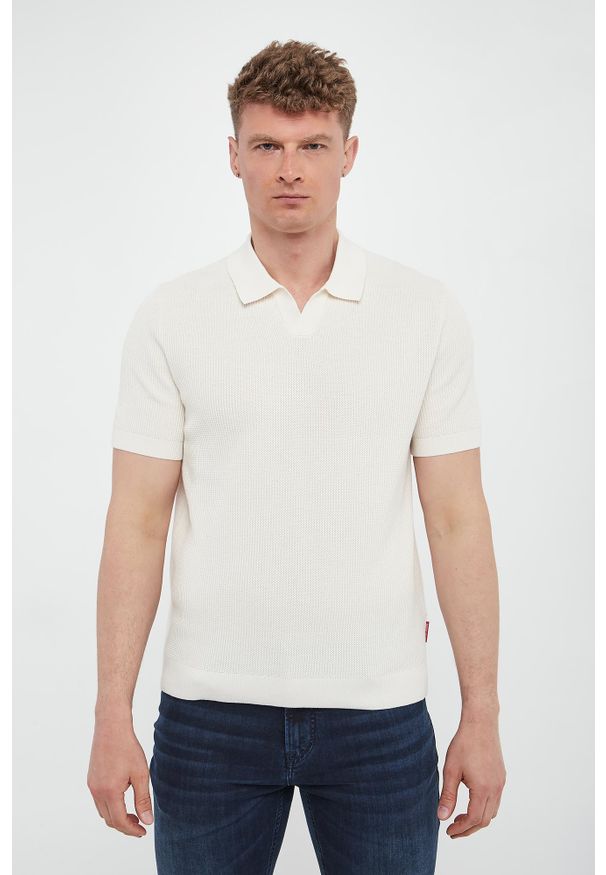 JOOP! Jeans - Polo męskie dzianinowe Adrianor JOOP! JEANS. Typ kołnierza: polo. Materiał: dzianina